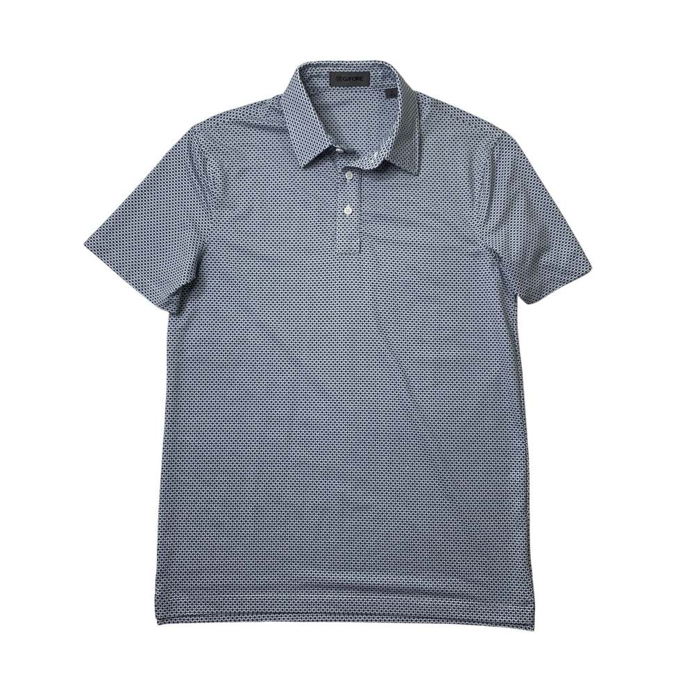 G/Fore Shirt Mens S Small Mosaic All Play Stretch Knit Polo Geo Tile Print Golf